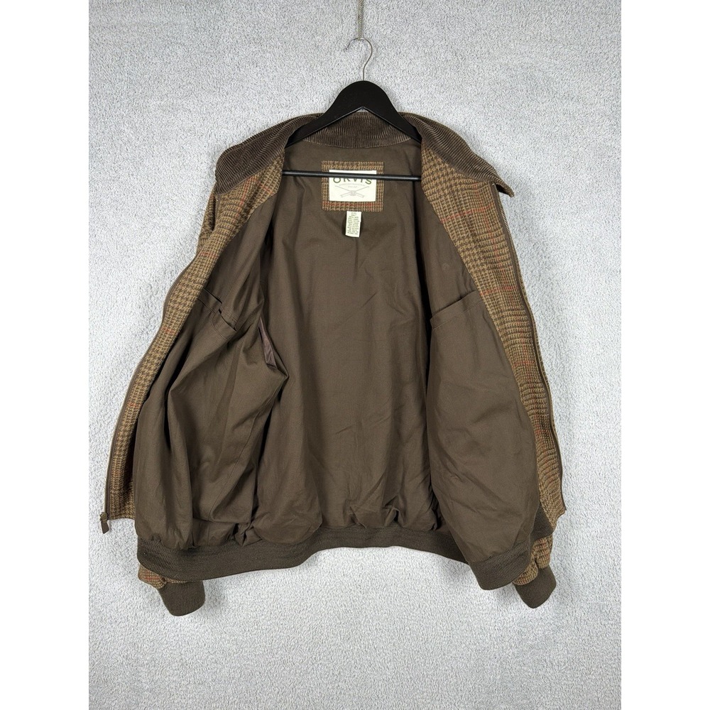 ORVIS Weatherbreaker Men's Wool Plaid Glen Bomber‎ Jacket Size 2XL Full Zip - Picture 3 of 8